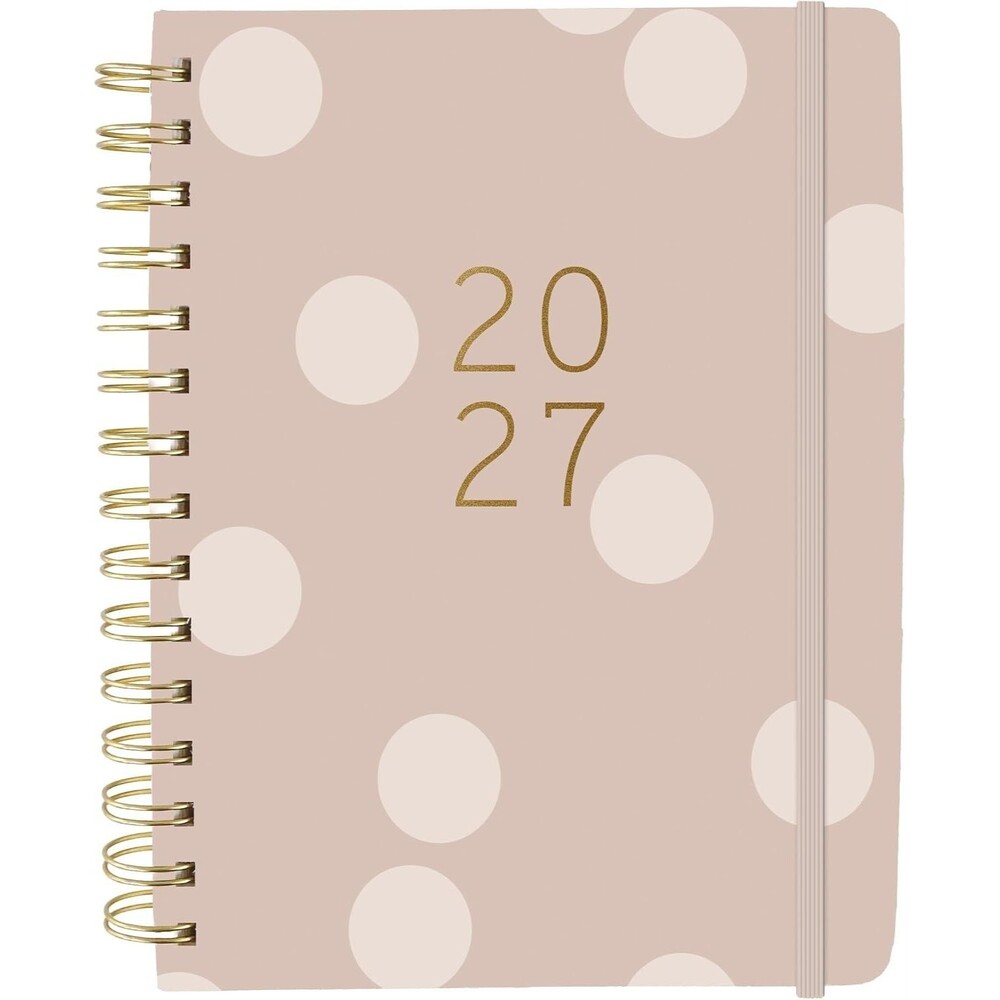 Graphique Polka Dot 18 Month Planner 2026-2027 Spiral Hardcover 6x8 Tabs